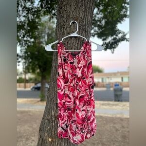 Chic Vintage Y2K Pink & Red Swirl Tank Top